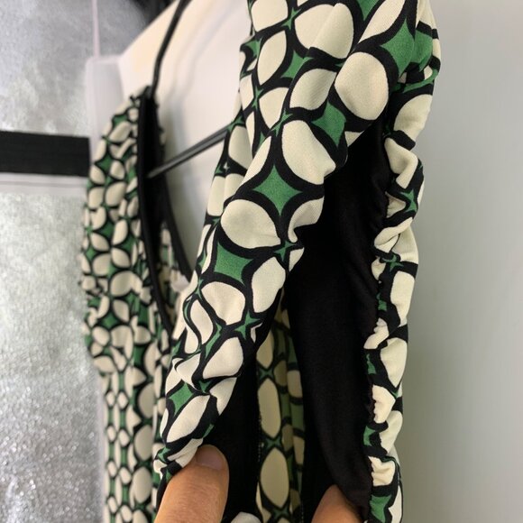 Max Studio Green Geometric Print Dress Size Small - Picture 11 of 11